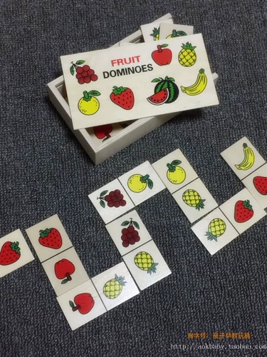 Драконы, соединяющие животные, находят ту же игру в сочетании с фруктами, наклеивая на накопление детей и детскую мудрость, раннее обучение Domino