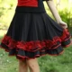 521 Черная красная юбка