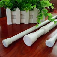 phụ kiện lắp rèm Đơn giản màu trắng sơn mùa xuân đàn hồi thanh kính thiên văn que rèm que kéo thanh miễn phí đấm cửa rèm nửa rèm phụ kiện đơn giản phụ kiện treo rèm phụ kiện rèm cửa sổ