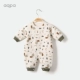 aqpa baby jumpsuit ấm mùa thu và mùa đông em bé bông nhồi bông quần áo nam sơ sinh cotton quần áo leo núi quần áo phụ nữ - Áo liền quần