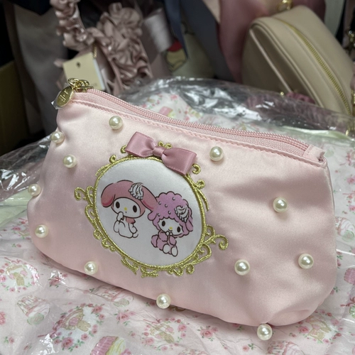 Японская система хранения из жемчуга, розовая сумка с бантиком