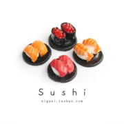 NIGani độc quyền mô phỏng phiên bản mới của trò chơi chơi cá hồi sáng tạo nhỏ sushi trâm cài kim ghim lại - Trâm cài