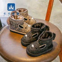 Зимние детские короткие сапоги, милые удерживающие тепло ботинки для мальчиков, стиль «принцесса»
