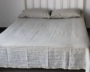 Pháp nhập khẩu nguyên liệu mưa sương linen tinh khiết linen ren sheets chống mite breathable mềm rửa điều trị ga giường đẹp sang trọng