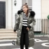 Chống mùa khuyến mãi mùa đông áo mới của phụ nữ cổ áo lông thú lớn phần dài Hàn Quốc phiên bản của mỏng dày sinh viên xuống áo khoác bông thủy triều áo phao lót lông cừu nữ Bông