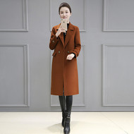 Chống mùa giải phóng mặt bằng 2018 mùa thu và mùa đông mô hình Hàn Quốc phiên bản của chiếc áo khoác lỏng là mỏng trên đầu gối dày dài áo len nữ áo dạ nữ