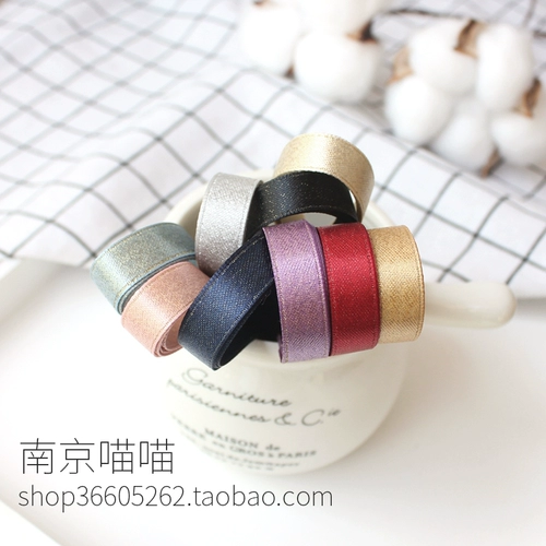 Высококлассная импортная двусторонная лента с бантиком ручной работы, аксессуар для волос, DIY, 9mm
