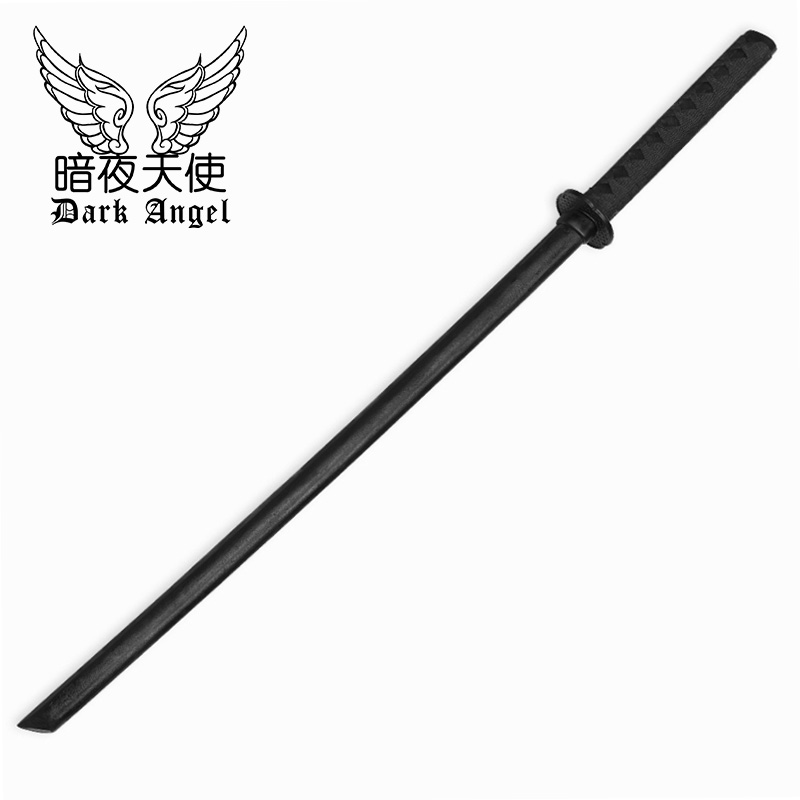 Black Stick Knife - 100Cm + Knife BagBushi blade Wooden sword Japan wood cutter jk stick Photo Props knife cos Toys Sheath Juhe Road drawing hit long Tang Dynasty transverse