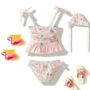 Nữ bé baby flamingo bikini bé áo tắm chia 3 mảnh phù hợp với đồ bơi trẻ em đồ bơi - Đồ bơi trẻ em đồ bơi trẻ em chất lượng