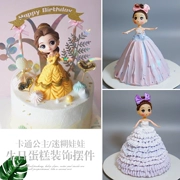 Little Barbie búp bê trang trí bánh sinh nhật nướng nude trang trí bé bối rối tắm nàng tiên cá tuyết trắng - Trang trí nội thất