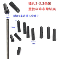 3,2 мм Черные пластиковые бусы 26x3 мм отверстия 10 таблеток