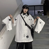 Японская осенняя демисезонная дизайнерская ретро рубашка, съемный жакет, коллекция 2021, длинный рукав