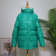 Áo khoác chống mùa ngắn nữ 2019 mùa đông mới trùm đầu tươi sáng thời trang Hàn Quốc rộng kích cỡ áo khoác dày - Xuống áo khoác