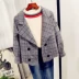 Áo khoác len nữ nhỏ mùa xuân 2018 mùa thu mới mỏng nhỏ phù hợp với áo khoác kẻ sọc ngắn áo khoác nữ mùa xuân và mùa thu áo dạ ngắn đẹp Áo khoác ngắn