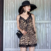 New Leopard ren chống xà cạp phụ nữ lỏng lẻo kích thước lớn phần mỏng mặc quần short xà cạp nữ chống ánh sáng - Quần short shop đồ nữ