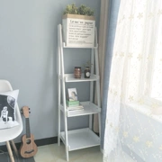 Sáng tạo lưu trữ hình thang màu trắng lưu trữ kệ lớp phòng khách kệ phân vùng trang trí nhiều lớp gỗ rắn sàn tủ sách - Kệ