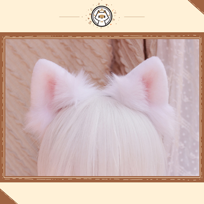 taobao agent [Chai Yiyi] Samoye's original creator as a beast ear dog pure handmade handmade KC hair hoop simulation lolita