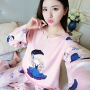 Bộ đồ ngủ dài tay phù hợp với phụ nữ mỏng mùa xuân và mùa thu thuần phiên bản Hàn Quốc của mùa thu và mùa đông dễ thương có thể mặc bên ngoài mùa thu phục vụ mùa đông