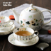 [Bốn bộ quần áo] màu xanh lotus flower mùa cà phê Tiếng Anh trà đen trà chiều trà hoa thiết bị xương cao trung quốc vườn Cà phê
