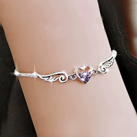 925 sterling silver bracelet Hàn Quốc phiên bản của các đơn giản ladies bạn gái sinh viên bracelet Sen cá tính món quà sinh nhật cho bạn gái ngọc hồng lựu