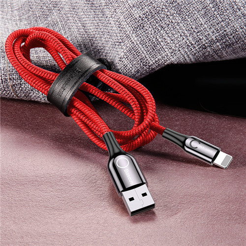 Watermelon RedBaseusUSBType-CandiphoneCableSmartPowerOffCable