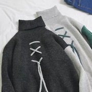 Mùa đông người đàn ông mới của cặp vợ chồng cao cổ áo len nam Hàn Quốc phiên bản của dày dòng dưới cùng áo len len áo len xu hướng áo sơ mi