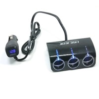Yingcai Star Đa chức năng Một Tow 3 Sạc điện thoại di động Giao diện USB 12V-24V Bật lửa cắm thuốc lá trên xe hơi - Âm thanh xe hơi / Xe điện tử chống trộm xe ô tô