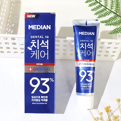 [韩国正品 爱茉莉蓝色麦迪安93median清除牙垢牙膏]