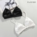 Châu âu và Mỹ sexy satin satin không có vòng thép áo ngực nhỏ treo cổ bikini mỏng cup đồ lót ren tam giác cup Bikini