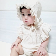 Váy bé gái mùa hè 2019 mới cho bé váy mùa hè jumpsuit cotton trăm ngày quần áo sơ sinh cho bé - Áo liền quần