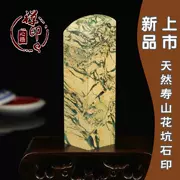 Tự nhiên Shoushan Hoa Pit Đá Con Dấu Vàng Đá Khắc khắc khắc khắc thư pháp và con dấu niêm phong cuốn sách chương tên chương