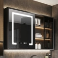 Tủ gương phòng tắm thông minh treo tường có đèn nền chống sương mù gương phòng tắm giá đựng đồ tích hợp tủ đựng đồ riêng biệt tủ gương treo phòng tắm