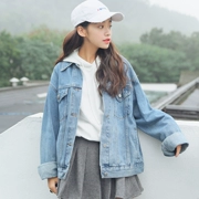 Áo khoác denim nữ mùa xuân hè 2018 phiên bản Hàn Quốc mới của áo khoác lửng nữ sinh hoang dã retro bf gió ngắn