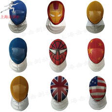 Маска для фехтования 精品定制彩色国旗图案款花剑面罩 击剑面罩 350nw