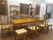 Jinsi Nanmu bàn trà lớn bàn gỗ rắn 榫 nội thất phòng khách da hổ hoa văn chạm khắc thiết kế tổng thể - Bàn / Bàn
