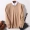 Mùa thu đông 2019 người yêu mới cổ áo len nam tinh khiết cashmere cơ sở lỏng lẻo áo len dệt kim áo len cổ chữ V màu rắn - Áo len Cashmere