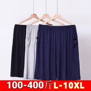 350 catties nam năm điểm đồ ngủ quần short rời 10XL kiểu đàn hồi mùa hè cộng với chất béo kích thước lớn quần mỏng 8XL