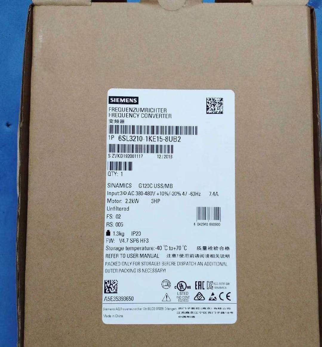 新品SIEMENS シーメンス インバータ 6SL3210-1KE13-2UP2 G120C 1.1KW