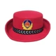 Большая красная шляпа (уши пшеницы) с эмблемой № 3 шляпы