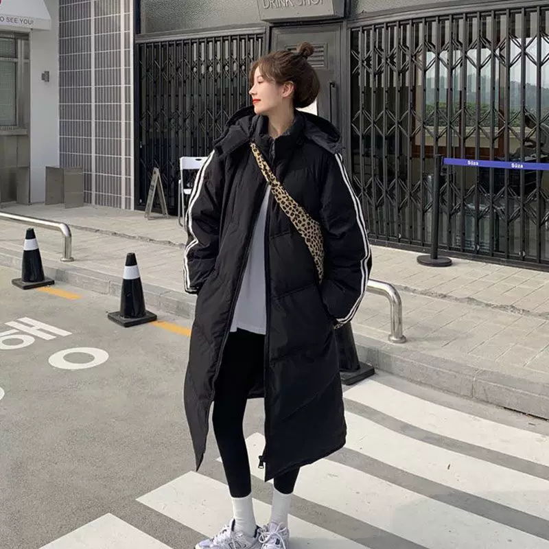 Зимняя длинная куртка из пуха для отдыха с пухом, коллекция 2022,mid-length, корейский стиль