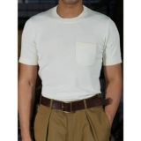 Vintameri British Retro Mods Business Daily Slim Dupont Coolmax Ice Mochi Pocket Short -Sleeed T -For