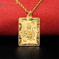 Золотая подвеска, золотой оберег на день рождения, китайский гороскоп, серебро 999 пробы