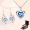 999 foot silver necklace+earrings (blue) 08