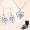 999 foot silver necklace+earrings (blue) 04
