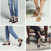 Mùa hè 2019 thiết kế mới độc lập thương hiệu, giày khóa giữa và nhiều lớp, giày cắt thấp, giày da - Giày cắt thấp