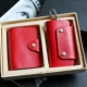 Чехол, красный комплект, коробка, из натуральной кожи