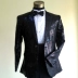 Bộ đồ nam, váy nam, trang phục, sequin đen, trang phục, lễ cưới, bộ vest, 3085 Suit phù hợp