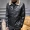 Áo khoác da trẻ trung mùa đông cộng với áo nhung nam dày áo khoác da kinh doanh bình thường 2018 áo khoác da mới thủy triều