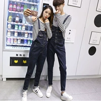 2018 mùa hè mới vài quần yếm có dây đeo nam giới và phụ nữ sinh viên trẻ triều Hàn Quốc phiên bản của quần jean chân Mỏng quần phần mỏng áo sweater nam