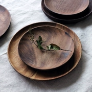 Nhật bản gỗ cao su tấm nhỏ khay gỗ snack tấm đĩa nhỏ trái cây sấy khô món ăn tấm bánh sushi tấm gỗ rắn